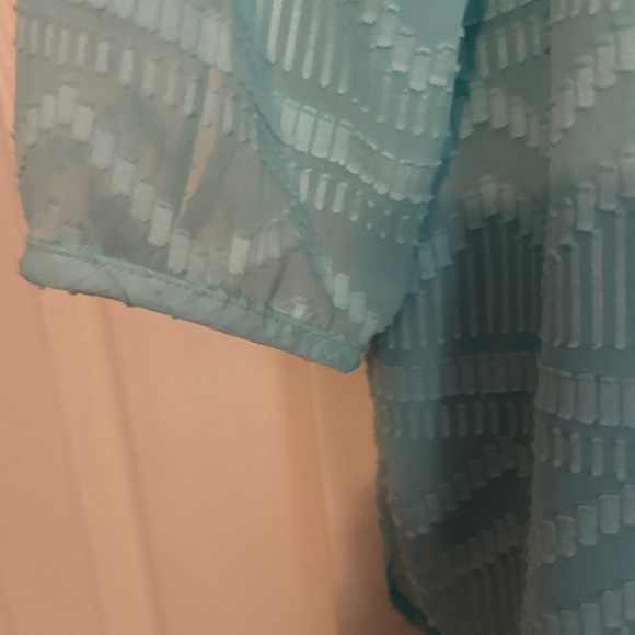 Talbots Light Blue Patterned Blouse - Picture 3 of 3